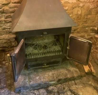 stove used with doors opened